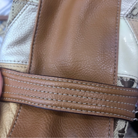 Like NEW! Sophia Caperelli Brown Patchwork Bag - Picture 12 of 12